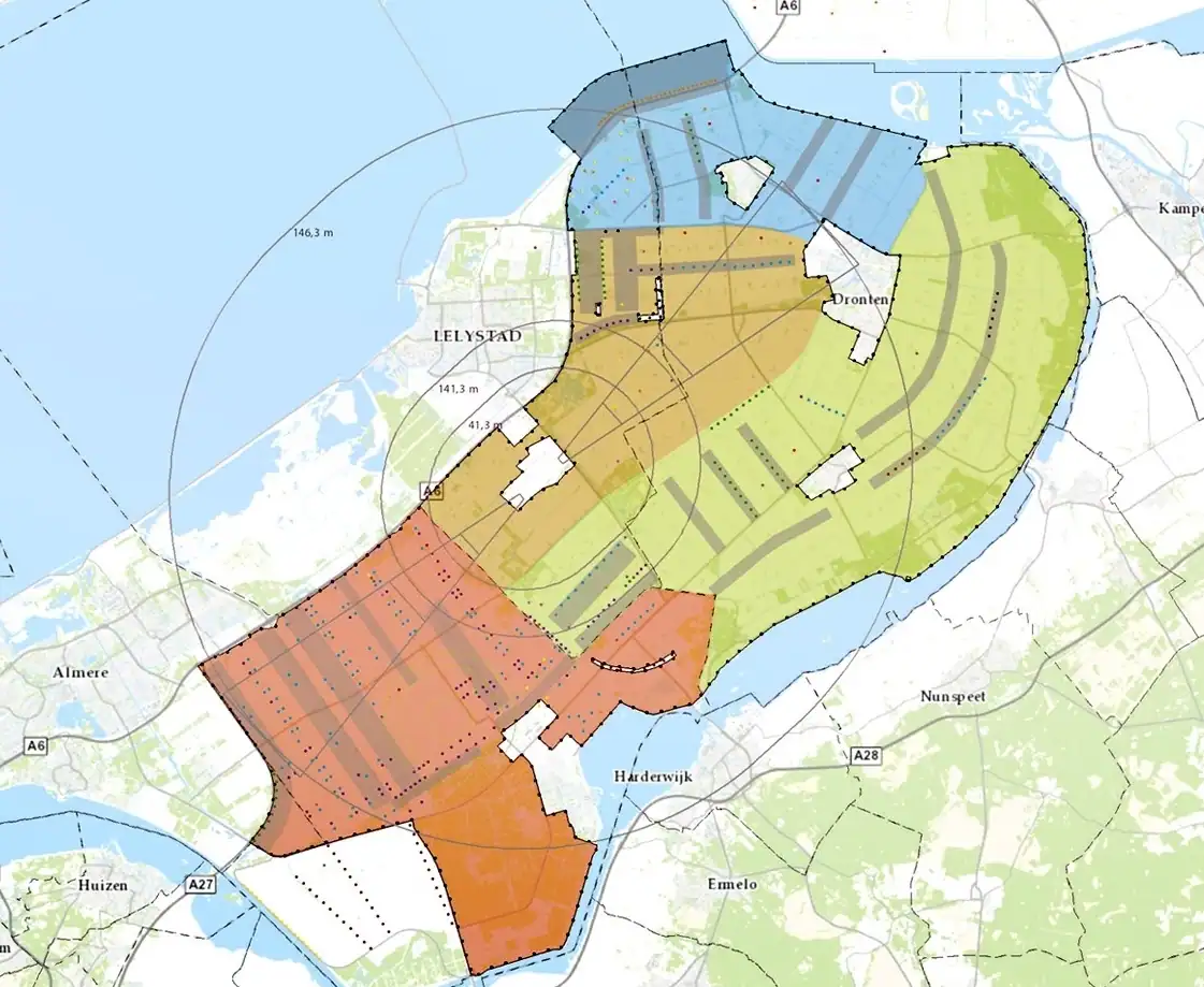 Map showing the operational area of Equans and the locations of sustainable energy projects across the region.