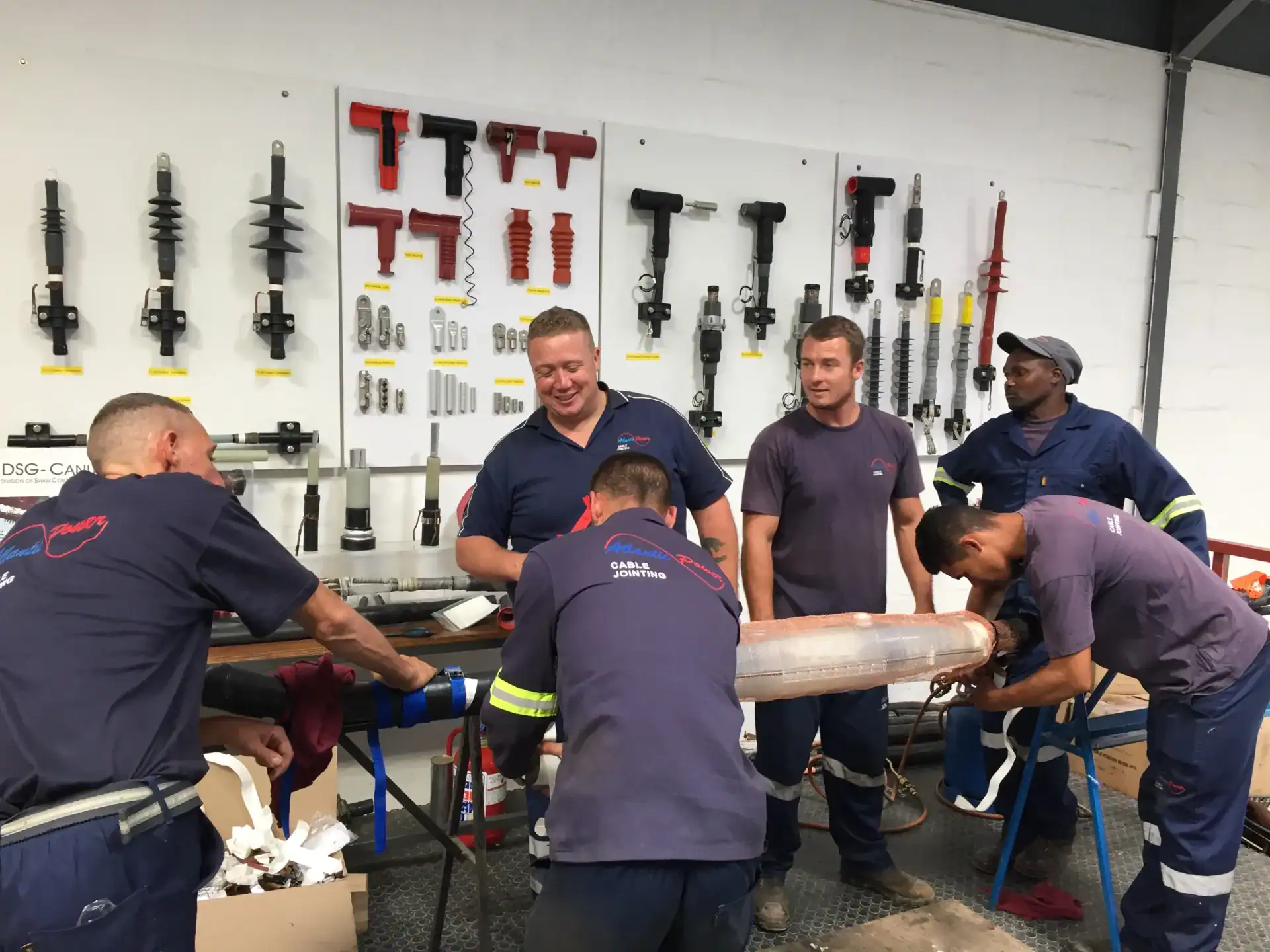 Training session for connecting GPLK cables by Atlantic Power team