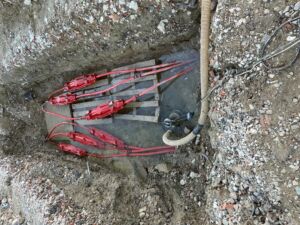 Cable joints for Waterlogged areas example
