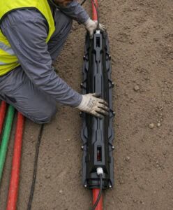 Cable joint installation in underground trench